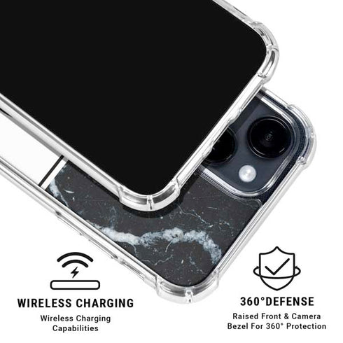 NBA LA Clippers Marble iPhone 15 Clear Case